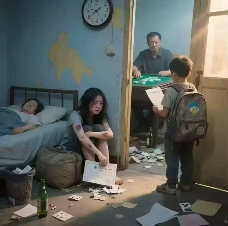 生病的妈，好赌的爸，上学的弟弟，破碎的她 我不帮她谁帮她
